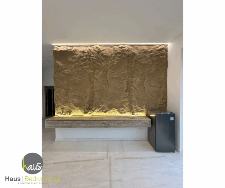 Feature wall with granite