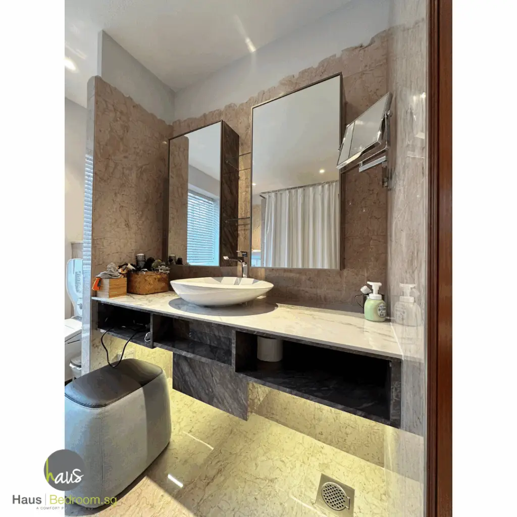 Yunnan Drive marble-laminate bathroom vanity