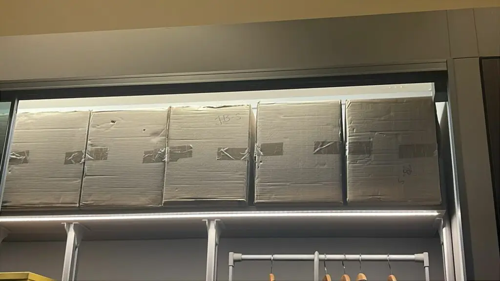 Storage above 2080mm