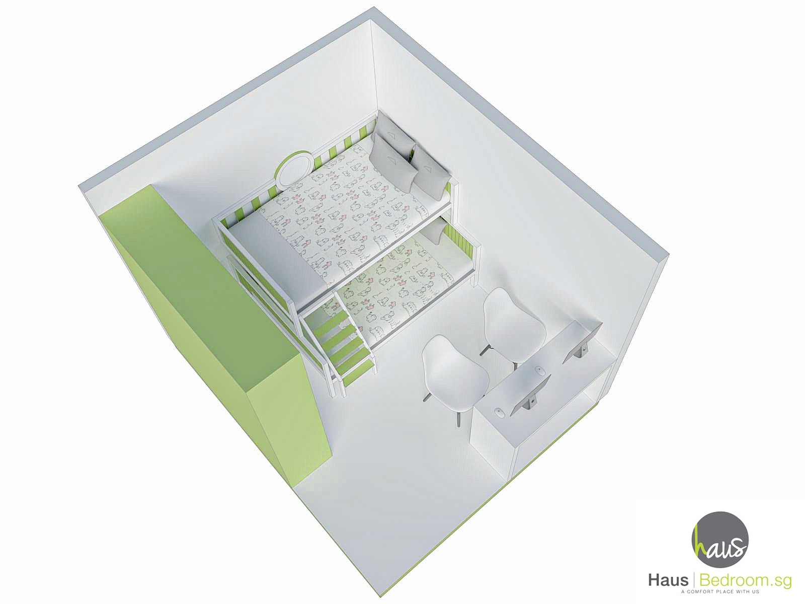 Kids Room Carpentry Idea - We made it simple for you (Updated in 2025) 1 Idea 1: built-in wardrobe with loose bed frame and study desk layout