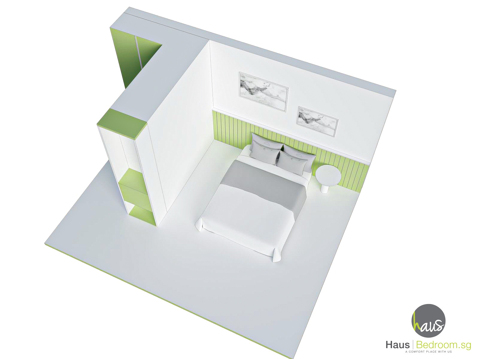 Ultimate Small Bedroom Wardrobe Design Blueprint: 9 Built-In, Walk-In & U-Shape Space-Saving Hacks 16 3D render of L-shape walk-in closet showcasing 800 mm aisle and efficient layout