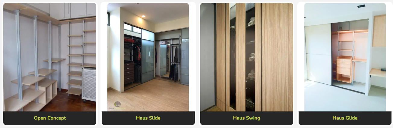 Custom Wardrobes in Singapore: Everything You Must Know Before You Build 5 Sample wardrobe finish options on display