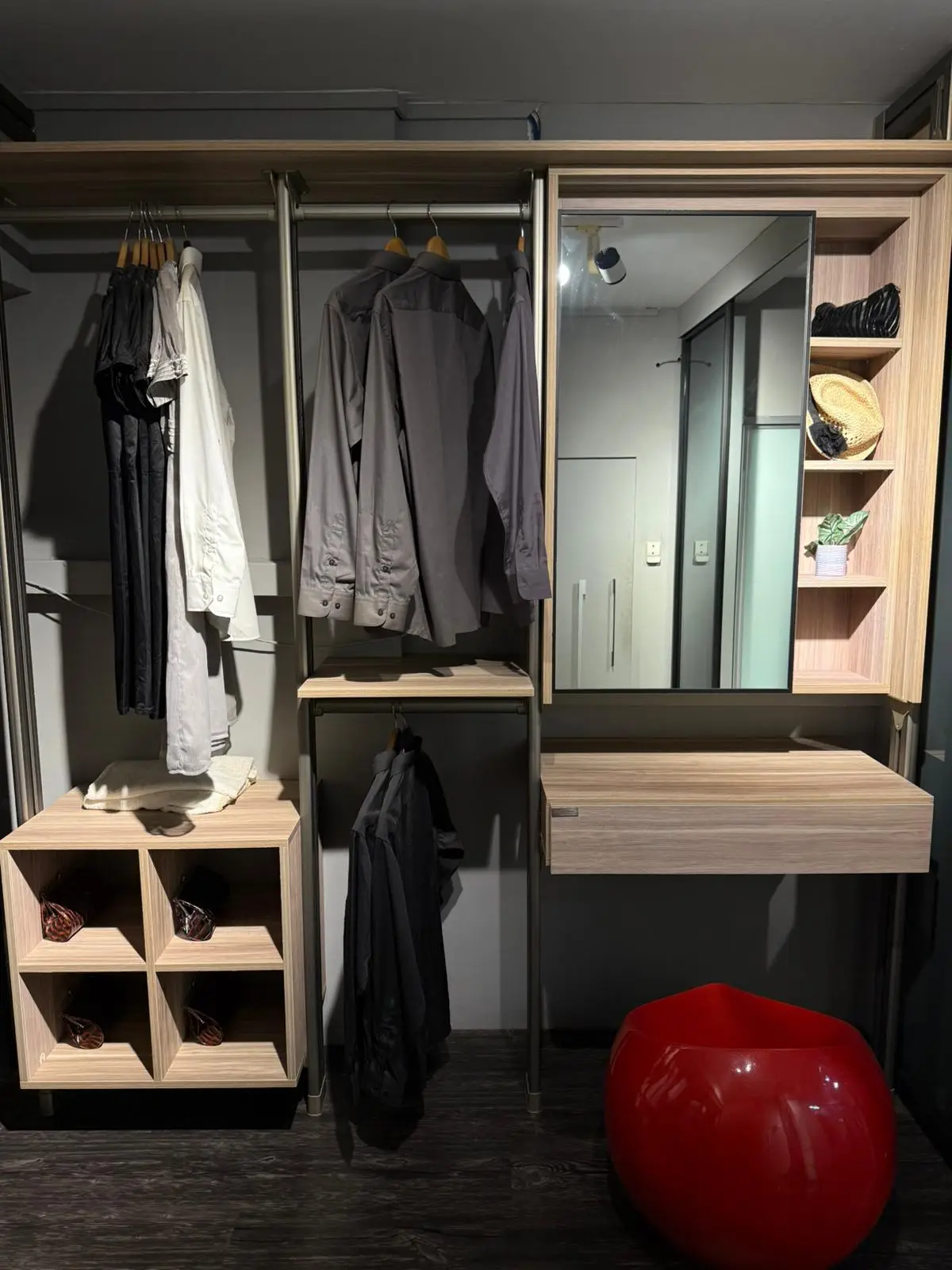 Internal wardrobe with dressing table