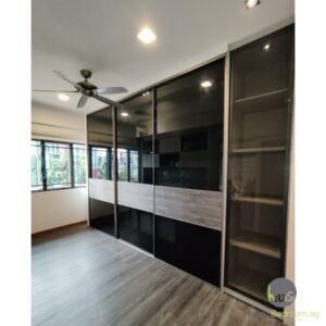 HausPole display cabinet with black-tinted glass, Lorong How Sun Serangoon