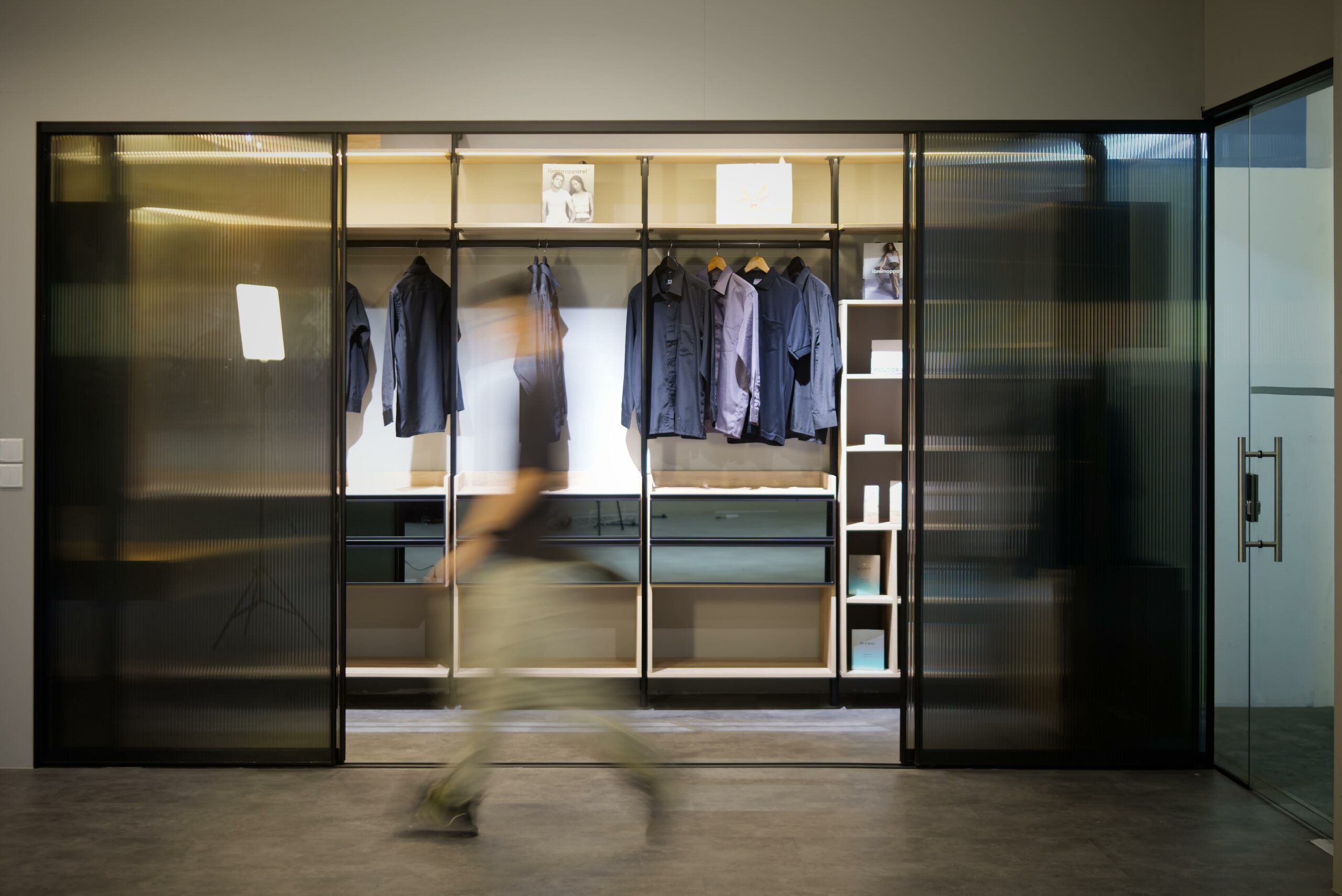 HausBedroom showroom at Eunos Technolink with HausPole pole system wardrobes on display