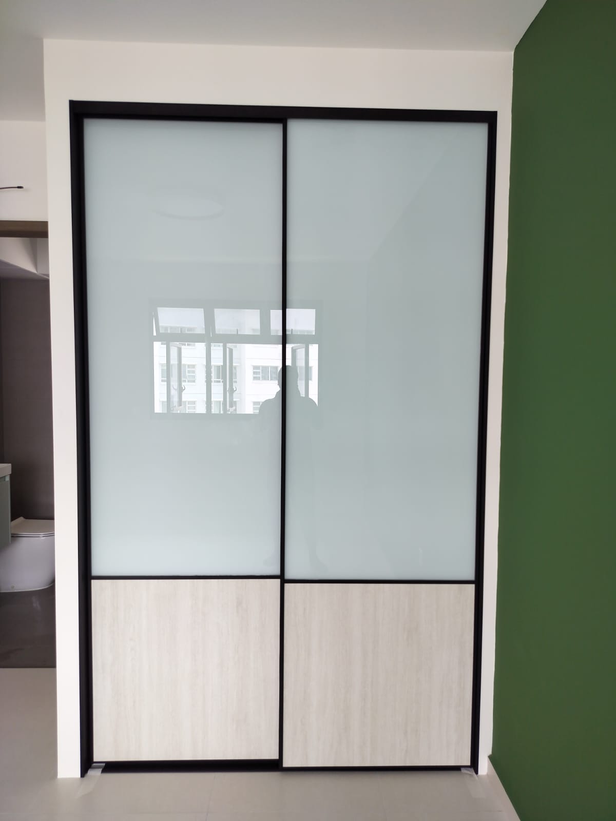 MacPherson 4-room HDB BTO: master bedroom HausPole wardrobe with doors closed